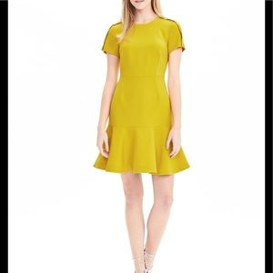 Golden Banana Republic flounce dress ☀️